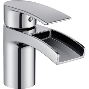 Evg Cascada Mini Mono Basin Mixer Chrome - Compact Waterfall Design Tap Evg Cascada Mini Mono Basin Mixer Chrome - Compact Waterfall Design Tap