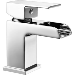 Balterley Square Single Lever Mono Basin Mixer Tap With Push Button Waste - Chrome Balterley Square Single Lever Mono Basin Mixer Tap With Push Button Waste - Chrome