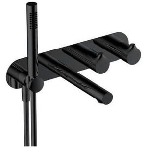 Rak Ceramics Rak 2-Outlet Matt Black Dual Concealed Shower Valve With Handset + Bath Spout Rak Ceramics Rak 2-Outlet Matt Black Dual Concealed Shower Valve With Handset + Bath Spout