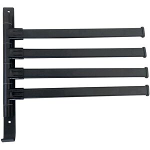 Sodial 3x(Swivel Towel Rack,Wall Mounted Black Towel Bar With 4-Arm Towel Hanger8542 Sodial 3x(Swivel Towel Rack,Wall Mounted Black Towel Bar With 4-Arm Towel Hanger8542