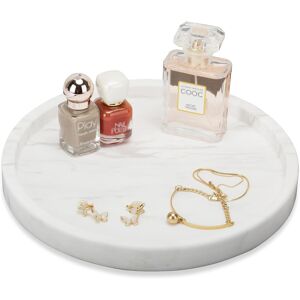 Worhe Natural Marble Decorative Tray, Bathroom Bedroom Kitchen Dresser, Round Worhe Natural Marble Decorative Tray, Bathroom Bedroom Kitchen Dresser, Round