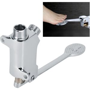 G1/2 Thread Copper Floor Mount Foot Pedal Valve Accessory For Bathroom Basin F ↑ G1/2 Thread Copper Floor Mount Foot Pedal Valve Accessory For Bathroom Basin F ↑