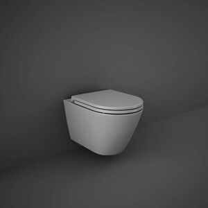 Rak Ceramics Rak Feeling Rimless Matt Grey Wall Hung Pan (Pan Only) Rak Ceramics Rak Feeling Rimless Matt Grey Wall Hung Pan (Pan Only)
