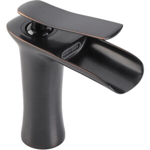 G1/2 Sink Faucet Copper Waterfall Water Tap Black Bathroom Basin Hot Cold Fau Uk G1/2 Sink Faucet Copper Waterfall Water Tap Black Bathroom Basin Hot Cold Fau Uk