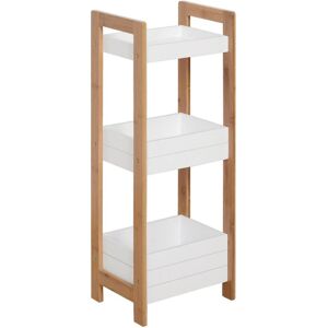 Homcom 3-Tier Bathroom Rack Organizer Storage Shelf Rack Free Standing Bamboo Homcom 3-Tier Bathroom Rack Organizer Storage Shelf Rack Free Standing Bamboo