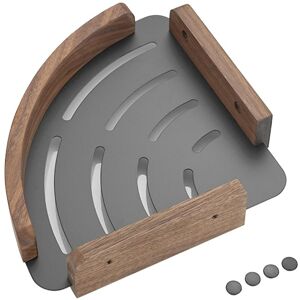 Sodial 3x(Walnut Wood Bathroom Shelves Wall Mounted Shower Corner Storage Shelf4466 Sodial 3x(Walnut Wood Bathroom Shelves Wall Mounted Shower Corner Storage Shelf4466