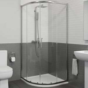Affine 900 X 900mm Quadrant Shower Enclosure 8mm Walk In Cubicle Framed Tray & Waste Affine 900 X 900mm Quadrant Shower Enclosure 8mm Walk In Cubicle Framed Tray & Waste