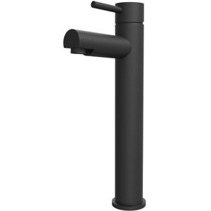 Willesden Bathrooms Matte Black Modern Brass Tall Basin Mono Mixer Single Lever Tap Willesden Bathrooms Matte Black Modern Brass Tall Basin Mono Mixer Single Lever Tap