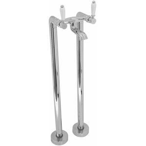 Bath Mixer Tap Downton Bathroom Floorstanding Ceramic Levers Chrome Enki Bt0514 Bath Mixer Tap Downton Bathroom Floorstanding Ceramic Levers Chrome Enki Bt0514