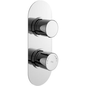 Hudson Reed Round Concealed Shower Valve With Diverter Dual Handle - Chrome Hudson Reed Round Concealed Shower Valve With Diverter Dual Handle - Chrome