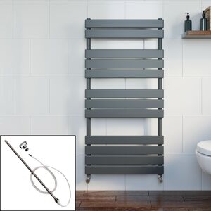 Duratherm Dual Fuel Flat Panel Heated Towel Rail 1200x600mm Manual Anthracite Wall Mounted Duratherm Dual Fuel Flat Panel Heated Towel Rail 1200x600mm Manual Anthracite Wall Mounted