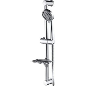 Ibergrif Griferias S.L Ibergrif M20903 Shower Slide Bar, Shower Riser Rail With Shower Head, Hose, Hand Ibergrif Griferias S.L Ibergrif M20903 Shower Slide Bar, Shower Riser Rail With Shower Head, Hose, Hand