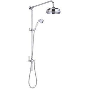 Hudson Reed Nuie Victorian Exposed Shower Rigid Riser Kit With Handset Brass Chrome Bathroom Hudson Reed Nuie Victorian Exposed Shower Rigid Riser Kit With Handset Brass Chrome Bathroom