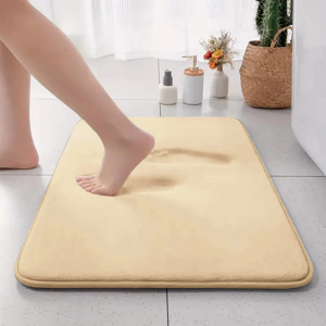 Unbranded Thickened Absorbent Bathroom Floor Mat Non Slip Solid Color Flannel Carpet Rug Unbranded Thickened Absorbent Bathroom Floor Mat Non Slip Solid Color Flannel Carpet Rug
