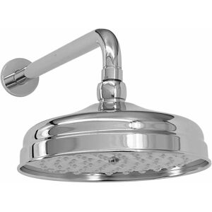 Fixed Shower Head Arm Wall Mounted Traditional 200mm Chrome Brass Enki Ra073 Fixed Shower Head Arm Wall Mounted Traditional 200mm Chrome Brass Enki Ra073