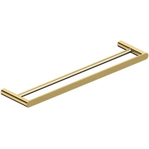 Rak Ceramics Rak Petit Round Double Towel Bar 470mm Wide - Brush Gold Rak Ceramics Rak Petit Round Double Towel Bar 470mm Wide - Brush Gold