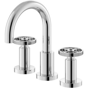 Nuie Revolution 3-Hole Basin Mixer Tap With Waste - Chrome Nuie Revolution 3-Hole Basin Mixer Tap With Waste - Chrome