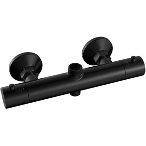 Enki Dune Shower Bar Mixer Valve Thermostatic 2-Outlet 3/4" Solid Brass Matt Black Enki Dune Shower Bar Mixer Valve Thermostatic 2-Outlet 3/4" Solid Brass Matt Black