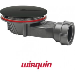 Wirquin Matt Black Extra Slim Low Profile Waterless Shower Tray Trap & Waste Wirquin Matt Black Extra Slim Low Profile Waterless Shower Tray Trap & Waste