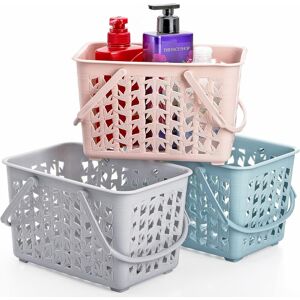 Elsjoy Set Of 3 Plastic Shower Caddy Basket, Portable Shower Tote Storage Bin W Elsjoy Set Of 3 Plastic Shower Caddy Basket, Portable Shower Tote Storage Bin W