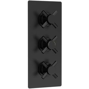 Hudson Reed Tec Crosshead Concealed Shower Valve With Diverter Triple Handle - M Hudson Reed Tec Crosshead Concealed Shower Valve With Diverter Triple Handle - M