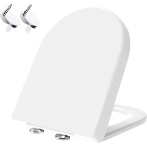 Mass Dynamic D-Shape Toilet Seat, Soft Close Loo Seat With Easy Top Fix, One But Mass Dynamic D-Shape Toilet Seat, Soft Close Loo Seat With Easy Top Fix, One But