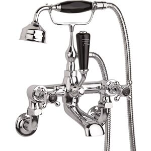 Hudson Reed Black Topaz Wall Mounted Bath Shower Mixer Tap With Lever Handle Hudson Reed Black Topaz Wall Mounted Bath Shower Mixer Tap With Lever Handle