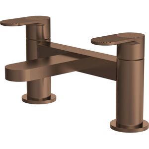 Aquari Contour Brushed Bronze Fluted Bath Mixer Tap - Bath Mixer Tap Aquari Contour Brushed Bronze Fluted Bath Mixer Tap - Bath Mixer Tap