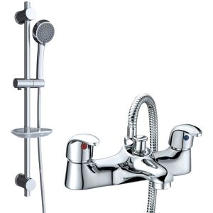 Nes Home Deck Mounted Bath Filler Shower Mixer Slider Rail And Handset Kit Nes Home Deck Mounted Bath Filler Shower Mixer Slider Rail And Handset Kit