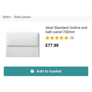 Ideal Standard End Panel 700mm E414001 Rrp £77 Ideal Standard End Panel 700mm E414001 Rrp £77