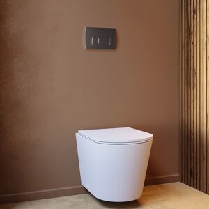 Verona Matt White Wall Hung Rimless Toilet With Soft Close Seat, C Bun/beba_25859/89015 Verona Matt White Wall Hung Rimless Toilet With Soft Close Seat, C Bun/beba_25859/89015