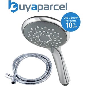 Triton 8000 Series Universal Large 5 Spray Shower Chrome Anti Scale + 1.5m Hose Triton 8000 Series Universal Large 5 Spray Shower Chrome Anti Scale + 1.5m Hose