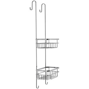 Croydex Brockham Flexi Fix Rust Free Two Tier Hook Over Shower Basket Organiser Croydex Brockham Flexi Fix Rust Free Two Tier Hook Over Shower Basket Organiser