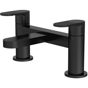 Nuie Cyprus Fluted Pillar Mounted Bath Filler Tap - Matt Black Nuie Cyprus Fluted Pillar Mounted Bath Filler Tap - Matt Black