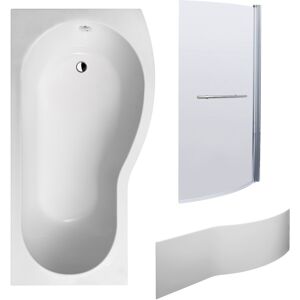 Balterley B Shape 1700x900 Right Hand Shower Bath Set - Panel, Screen Balterley B Shape 1700x900 Right Hand Shower Bath Set - Panel, Screen