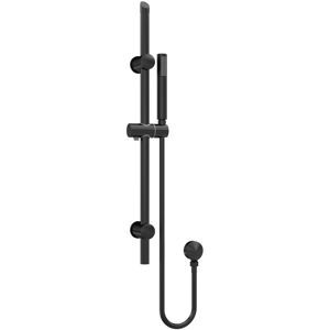 Nuie Matt Black Round Slide Rail Shower Kit Modern Wall Mounted Bathroom Shower Nuie Matt Black Round Slide Rail Shower Kit Modern Wall Mounted Bathroom Shower