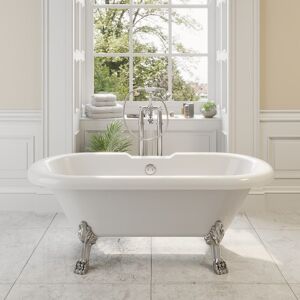 Affine Traditional 1500 Freestanding Bath Double Ended Roll Top Legs Included White Affine Traditional 1500 Freestanding Bath Double Ended Roll Top Legs Included White