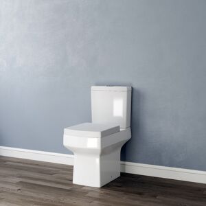 Aica Modern Bathroom Square Toilet Close Coupled Pan Soft Close Seat Wc White Ceramic Aica Modern Bathroom Square Toilet Close Coupled Pan Soft Close Seat Wc White Ceramic