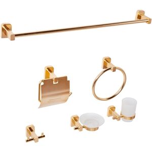 Beliani 6-Piece Bathroom Hardware Set Pocone - Modern Bathroom Hardware Set Beliani 6-Piece Bathroom Hardware Set Pocone - Modern Bathroom Hardware Set