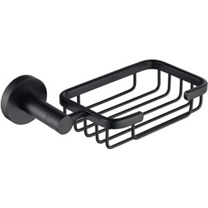 Nes Home Rony Modern Round Black Matte Wall Mounted Soap Dish Stainless Steel Nes Home Rony Modern Round Black Matte Wall Mounted Soap Dish Stainless Steel