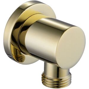 Elbow Outlet Shower Connector Valve Round Gold High-Grade Solid Brass Enki L08 Elbow Outlet Shower Connector Valve Round Gold High-Grade Solid Brass Enki L08