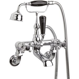 Hudson Reed Topaz Dome Crosshead Bath Shower Mixer Tap Wall Mount Black Indices Hudson Reed Topaz Dome Crosshead Bath Shower Mixer Tap Wall Mount Black Indices