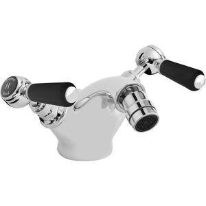 Hudson Reed Topaz Hexagonal Bidet Mixer Tap Lever Dual Handle Black/chrome Hudson Reed Topaz Hexagonal Bidet Mixer Tap Lever Dual Handle Black/chrome