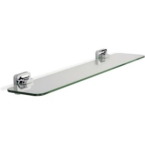 Croydex Flexi-Fix Glass Bathroom Shelf, Chrome 59cm Length - Shoreditch Croydex Flexi-Fix Glass Bathroom Shelf, Chrome 59cm Length - Shoreditch