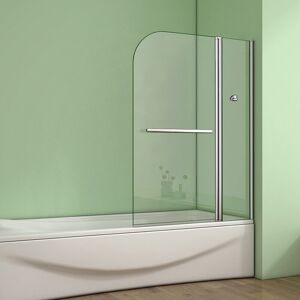 Aica Double Pivot Shower Bath Screen 6mm Easyclean Glass Panel 1000x1400mm Aica Double Pivot Shower Bath Screen 6mm Easyclean Glass Panel 1000x1400mm