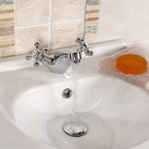 Enki, Beaumont, Bbt0109, Chrome, Bathroom Crosshead Basin Sink Mixer Tap Waste, Enki, Beaumont, Bbt0109, Chrome, Bathroom Crosshead Basin Sink Mixer Tap Waste,