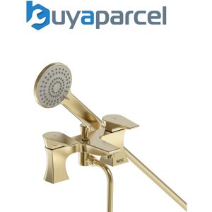 Bristan Hourglass Deck Mounted Bath Shower Mixer Tap Hose Head Brushed Brass Bristan Hourglass Deck Mounted Bath Shower Mixer Tap Hose Head Brushed Brass