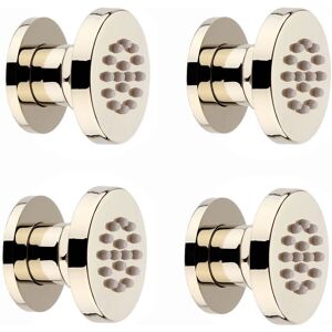 Shower Jet Round Body Massager Spray Spa 4-Pack Rubber Nozzle Gold Enki Mp011 Shower Jet Round Body Massager Spray Spa 4-Pack Rubber Nozzle Gold Enki Mp011