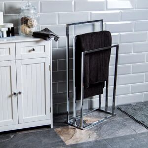 Bath Vida 3-Tier Towel Holder Freestanding Bathroom Rail Rack, Metal, Chrome Bath Vida 3-Tier Towel Holder Freestanding Bathroom Rail Rack, Metal, Chrome