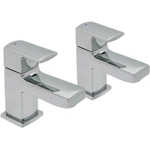 Evg Clever Manta Bath Tap Pair Chrome - Modern Square Design Evg Clever Manta Bath Tap Pair Chrome - Modern Square Design